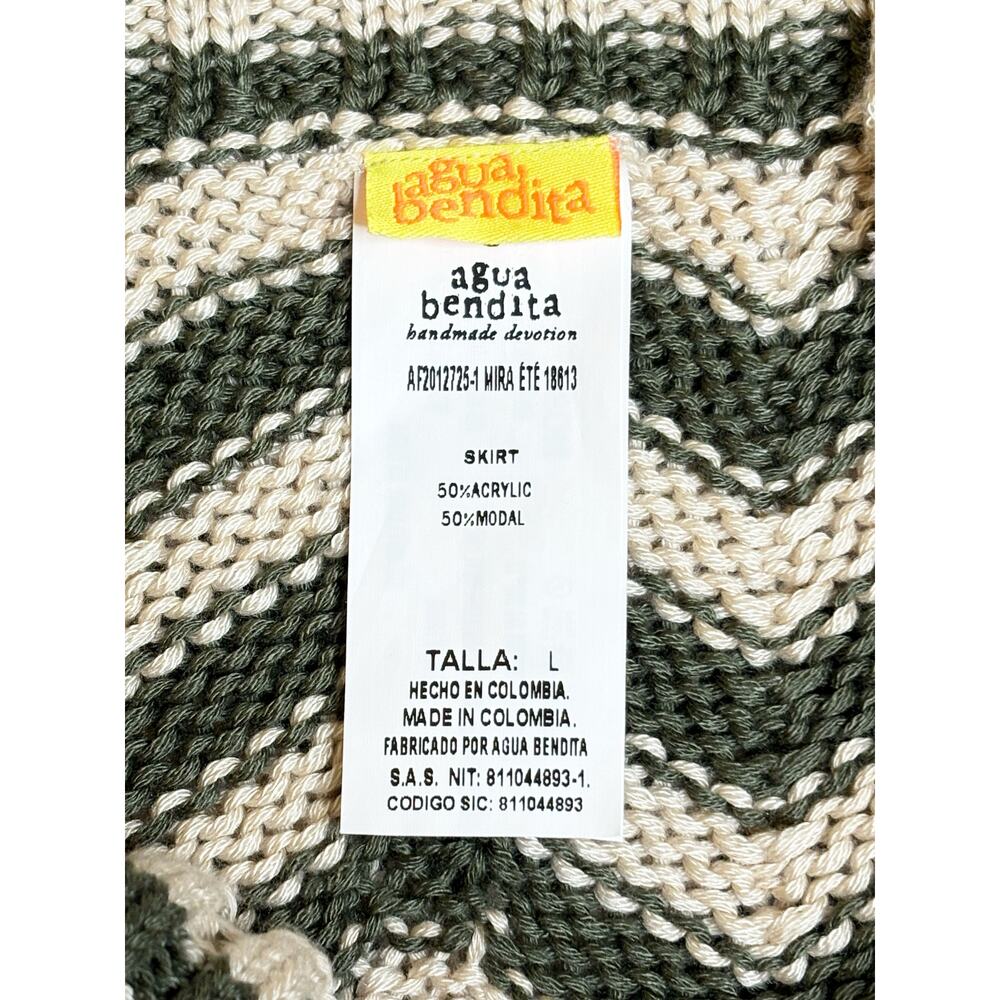 Agua Bendita Crochet Emory Crop Top & Mira Ete Skirt Set Chevron M/L - Picture 9 of 9